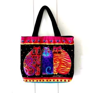 Laurel Burch Feline Friends Shoulder Tote Bag